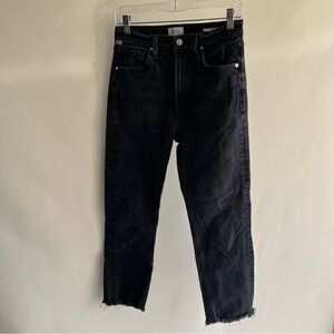 Citizens Of Humanity Daphne Crop Jeans Sz 26 Women’s Black Gray EUC